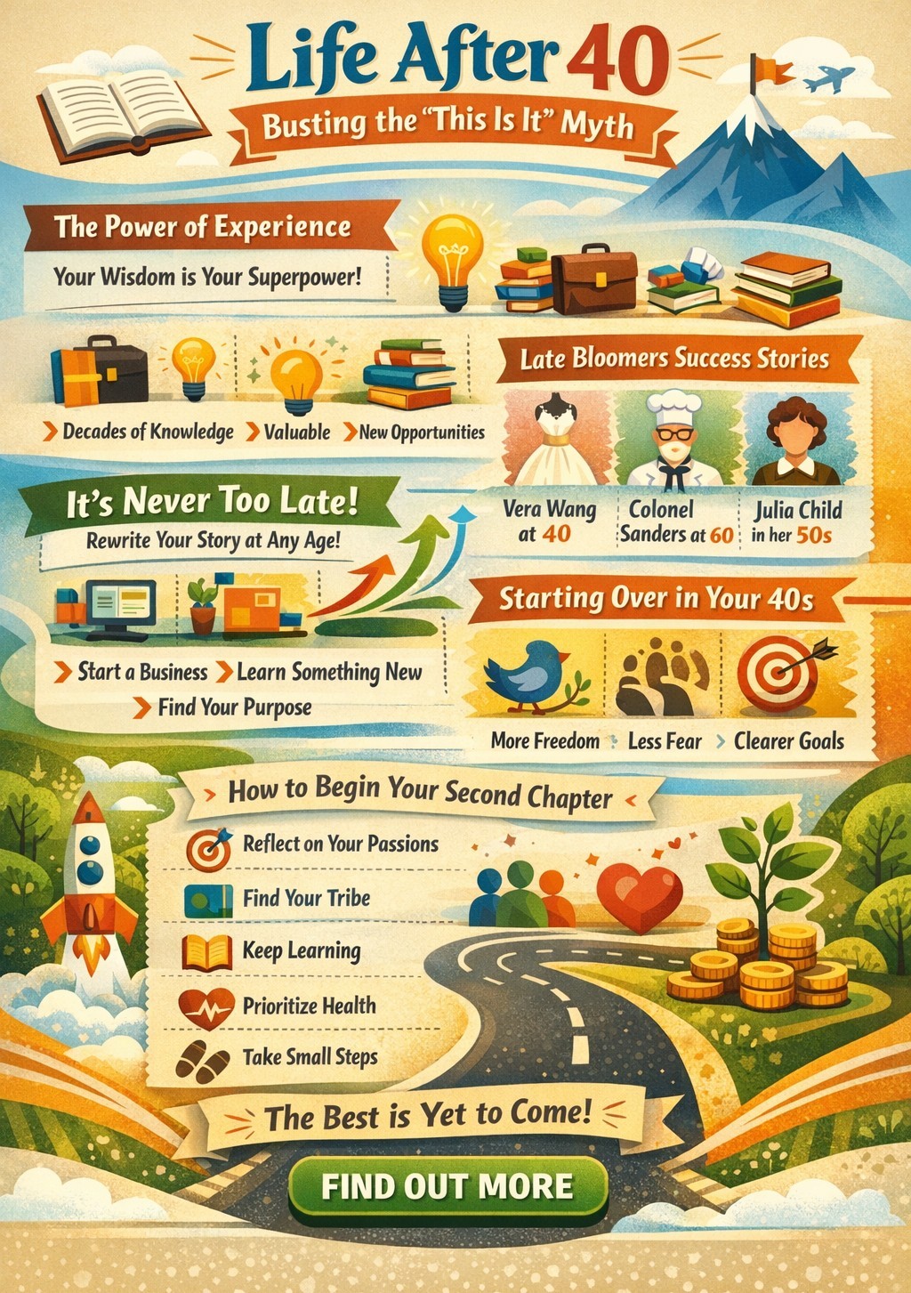 Life after 40 myths blog_Infographic - Marketing for Older Folks Breaking the Life After 40 myth