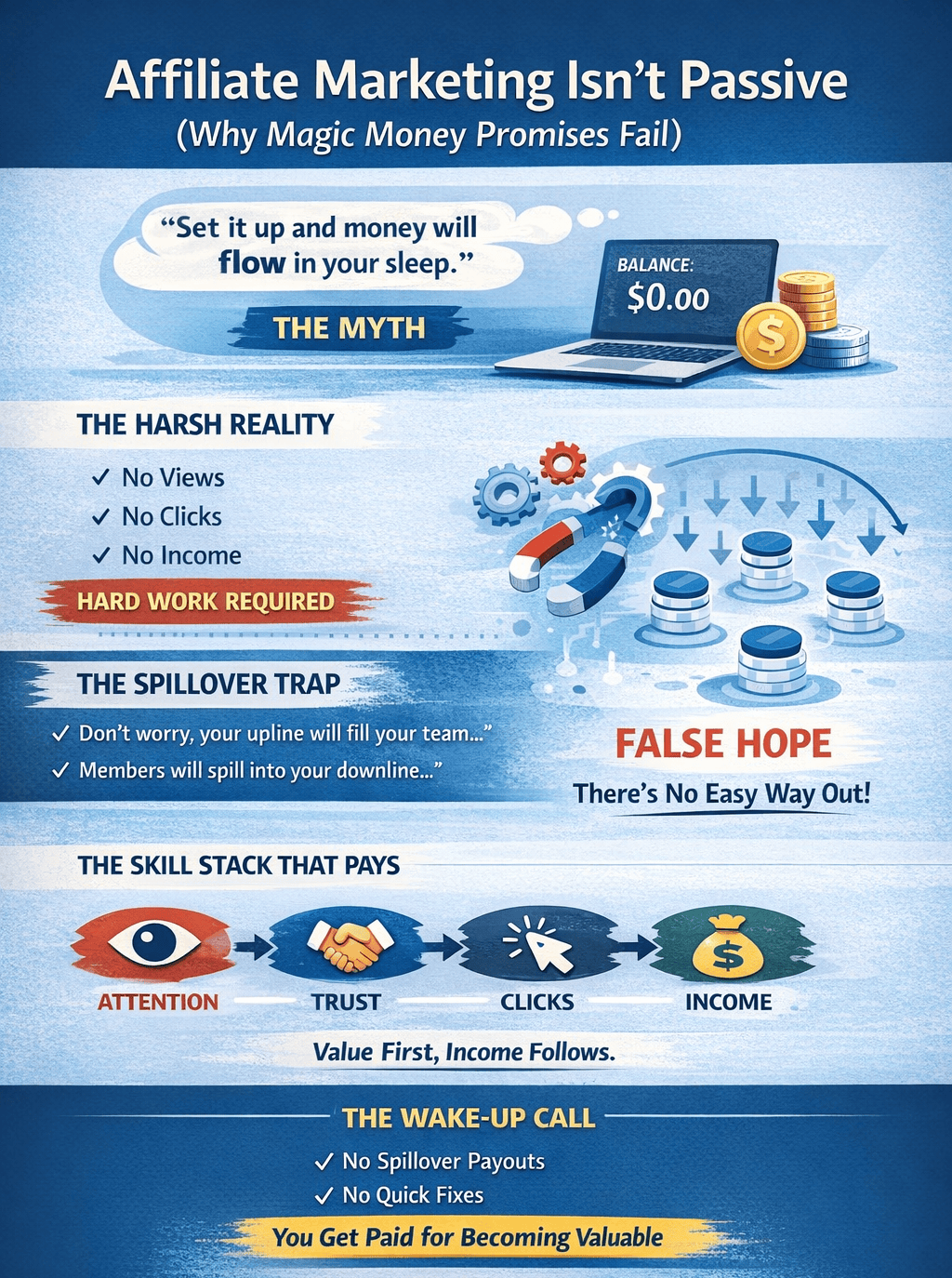 Affiliate Marketing Isnt Passive And Why Spillover Wont Save You blog_Infographics - Marketing for Older Folks Affiliate Marketing Reality Check