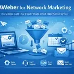 AWeber for Network Marketing feature image showing email funnel list building and easy setup - Marketing for Older Folks AWeber for Network Marketing feature image showing email funnel list building and easy setup