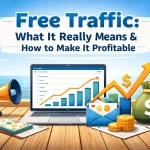 Free traffic feature image showing profitable online traffic growth